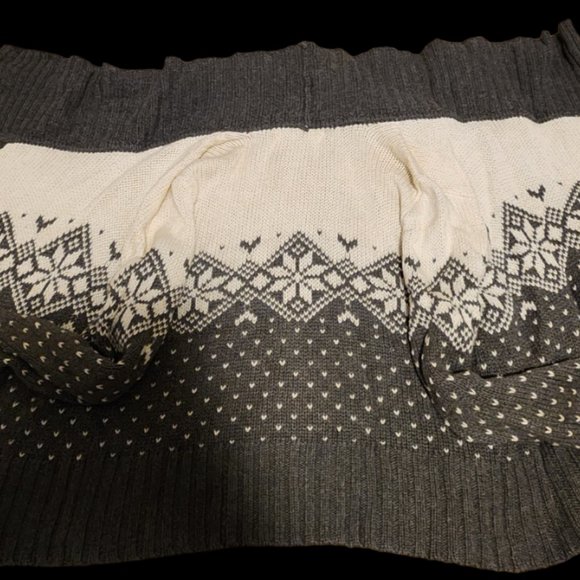 Decree Nordic Style Cardigan - Gray/White, Open Front (Size M) - Picture 1 of 2